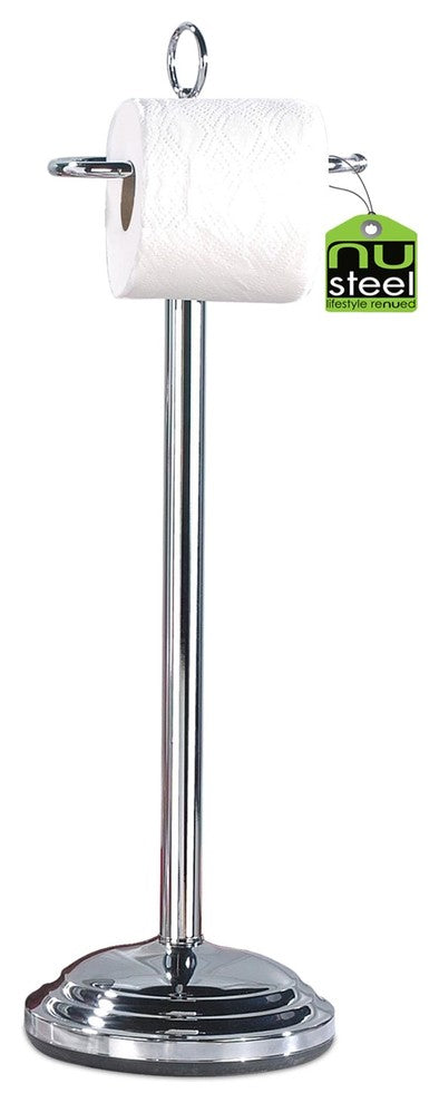 nu steel Toilet Tissue Holder, Polished Finish, Polished Finish