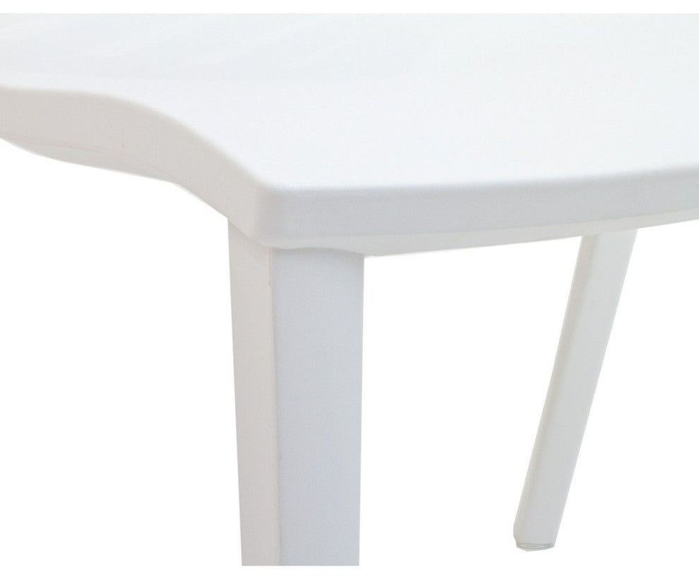 Modern Contemporary Kitchen Dining Chairs Set of 2 White, Outdoor and Indoor