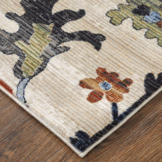 Claymore R39P1 Transitional/Bohemian & Cottage Runner, Ivory/Multi, 2'6"x7'3"