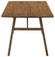 Channell Wood Dining Table, Walnut Finish