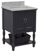 Beverly 24" Bathroom Vanity, Marine Gray, 24", Carrara Marble