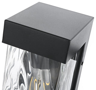 Home Living 9" Outdoor Wall Sconce, Black