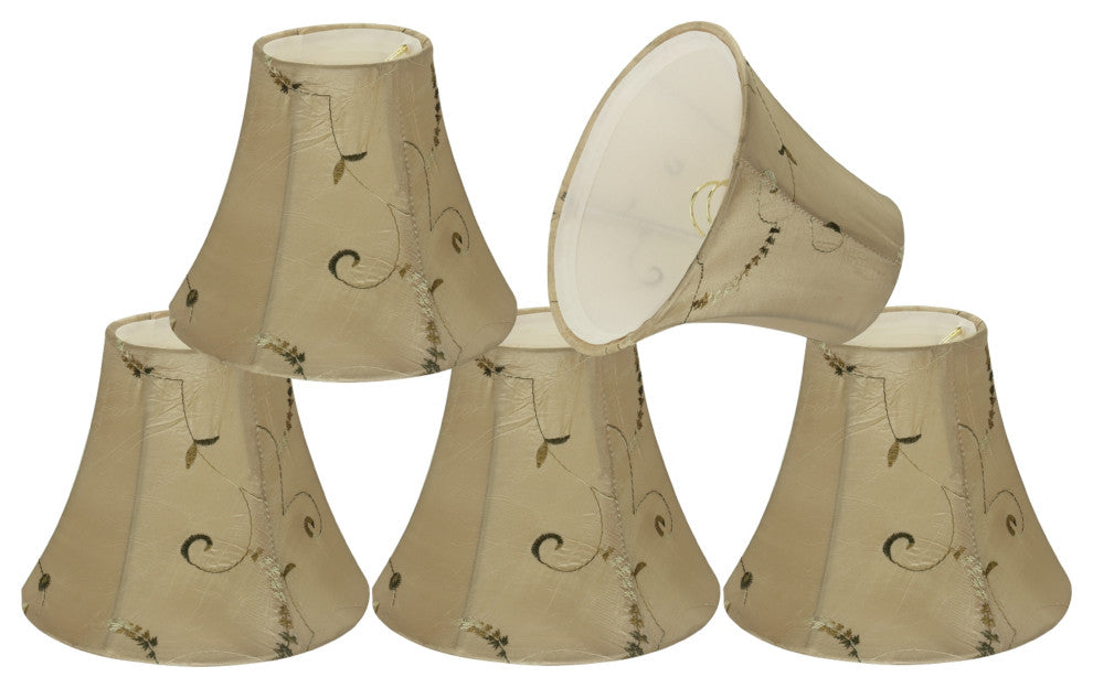 30009-5 Small Bell  Chandelier Clip On Lamp Shade Gold 3"x6"x5"