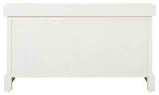Safavieh Landers 2 Drawer Cushion Bench, Distressed White