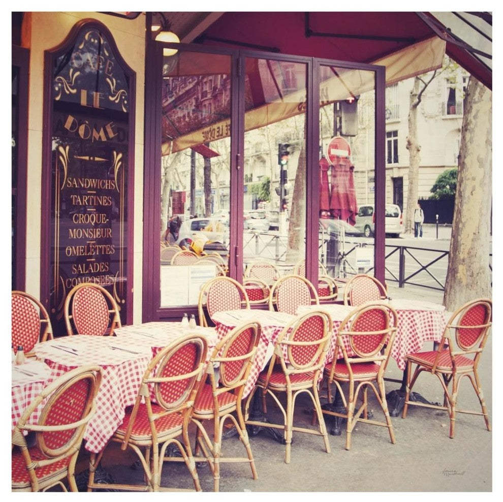 "Cafe le Dome" Digital Paper Print by Laura Marshall, 42"x42"