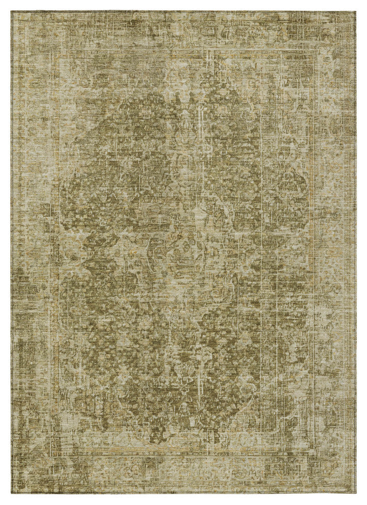 Machine Washable Indoor/Outdoor Chantille ACN1663 Brown 5' x 7'6" Rug