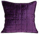 20" X 7" X 20" Transitional Purple Solid Quilted Pillow Cover With Poly Insert