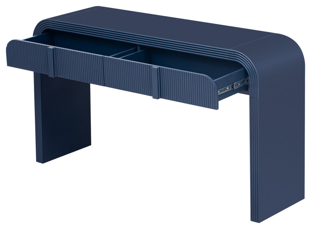 Gewnee Unique Modern Rounded Silhouette and Smooth Surface Console Table