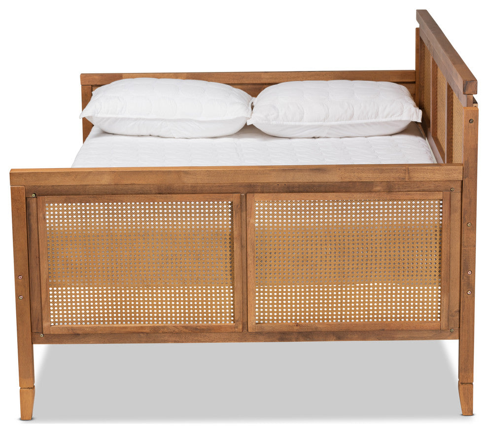 Wolverton Modern Farmhouse Walnut Effect Full Size Daybed