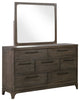 Modus Cicero 6PC Queen Upholstered Bedroom Set - Rustic Latte
