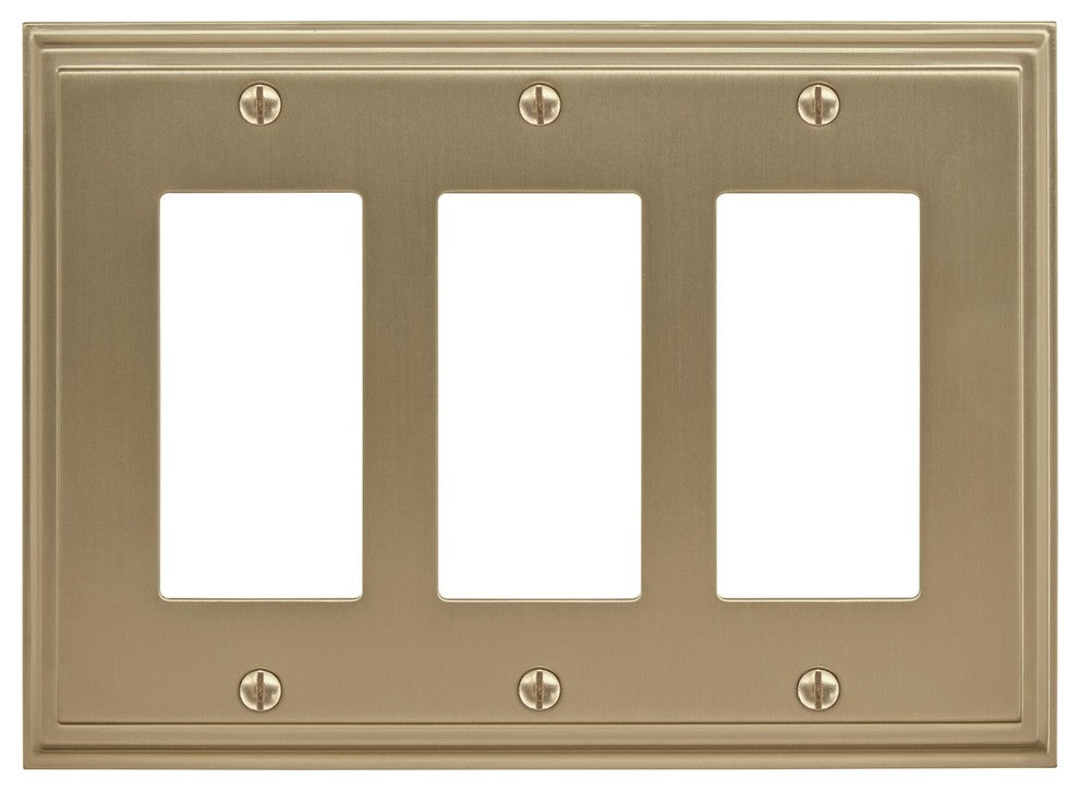 Amerock 3 Rocker Wall Plate, Golden Champagne