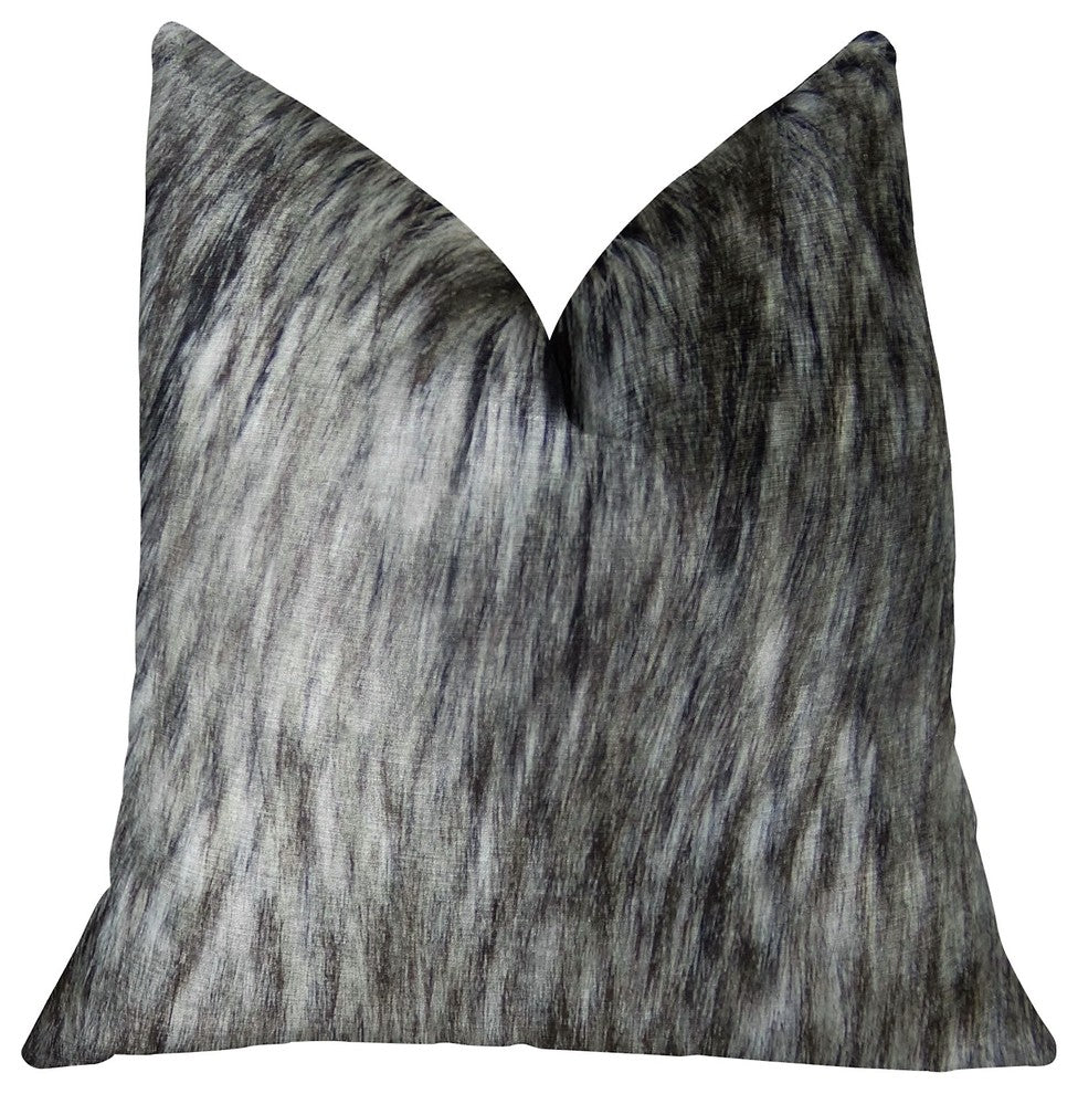 Cozy Siberian Husky Gray White Black Handmade Luxury Pillow, 20"x36" King