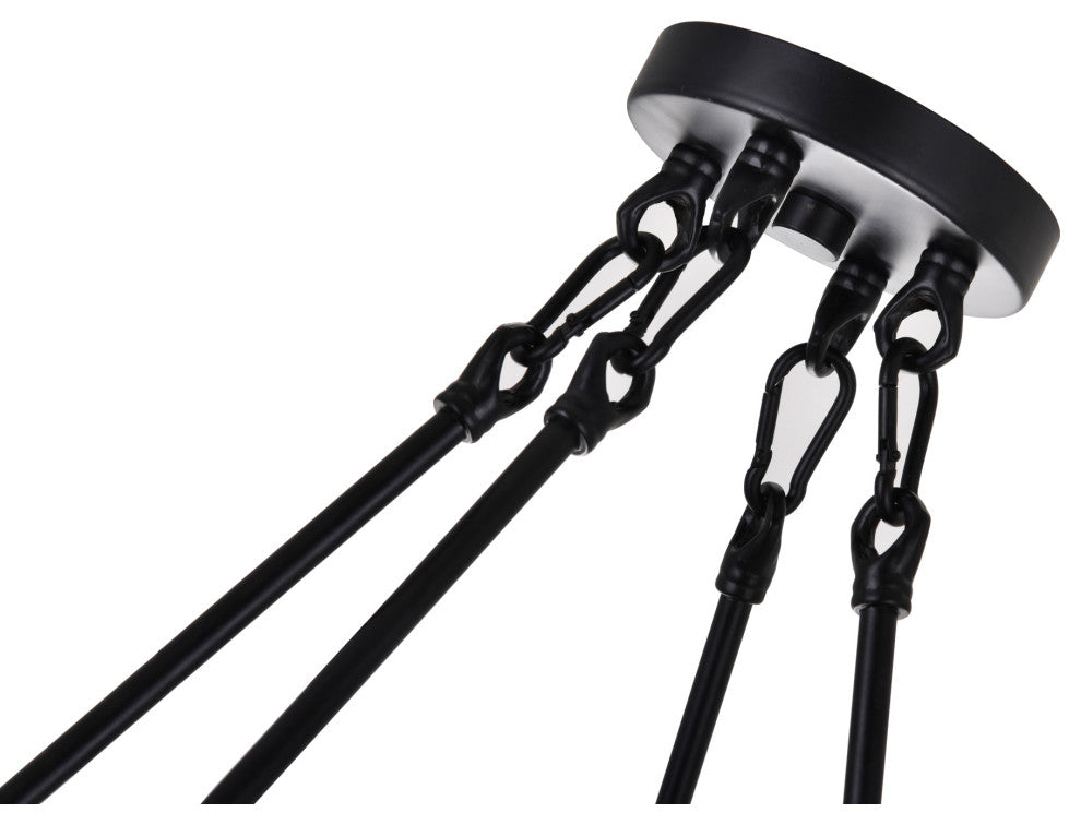 Arkansas 4 Light Chandelier With Black Finish