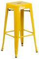 Flash Furniture 30" Backless Metal Bar Stool in Yellow