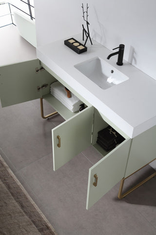 Cartisan Design Veemon Dual Mount Vanity, Pine Mist, 48"