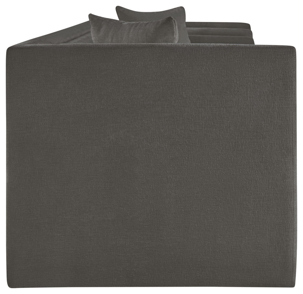 Everett Upholstered Sofa, Grey, Chenille Fabric