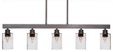 Edge 5-Light Bar, Espresso/Clear Bubble