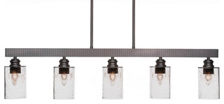 Edge 5-Light Bar, Espresso/Clear Bubble