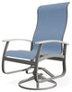 Belle Isle Sling Outdoor Swivel Rocker, Sky/Snow