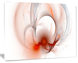 Red Fractal Galactic Nebula, Abstract Wall Art Canvas, 20x12