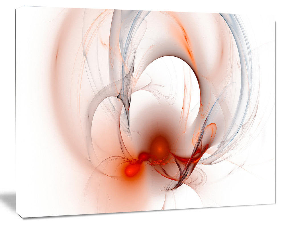 Red Fractal Galactic Nebula, Abstract Wall Art Canvas, 20x12
