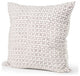 Jayden Cream With Merlot Print Linen Square Decorative Pillow Cover