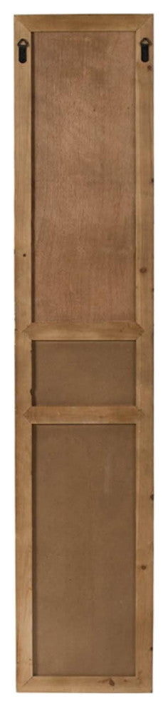 Rustic Brown and Cream Distressed Panel Wall Art