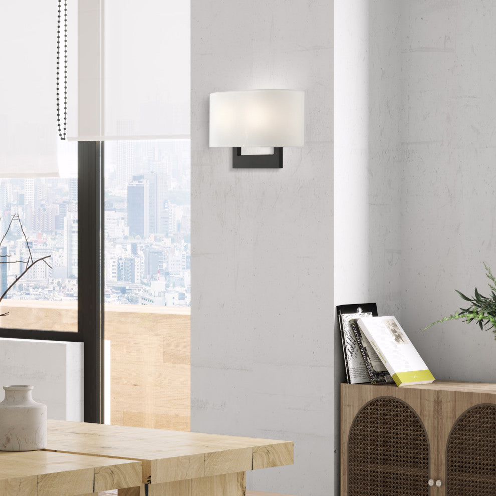 Livex Lighting Wall Sconces 2-Light Black Medium Sconce