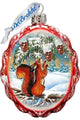 Keepsake Squirrel Scenic Glass Ornament