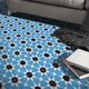 Medina Handmade Cement Tile, Blue-Black, Set of 12