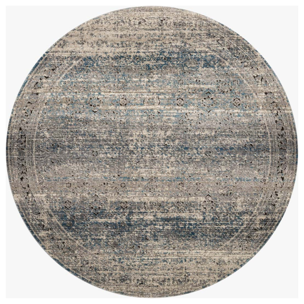 Millennium MV-02 Grey/Blue 2'7"x4' Area Rug