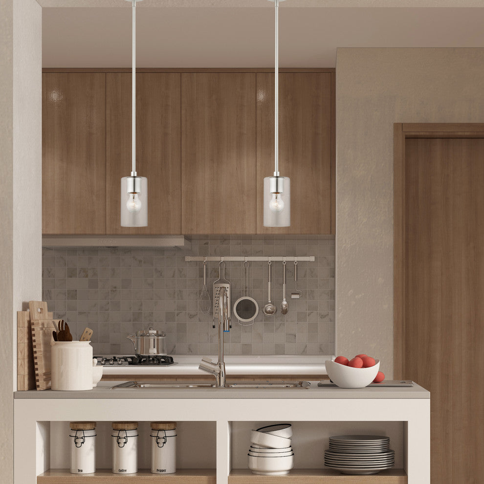 Livex Lighting Zurich 1 Light Brushed Nickel Mini Pendant