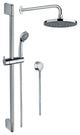 Modern Shower System Hand Shower, Showerhead, Sliding Rail, and Water Connection