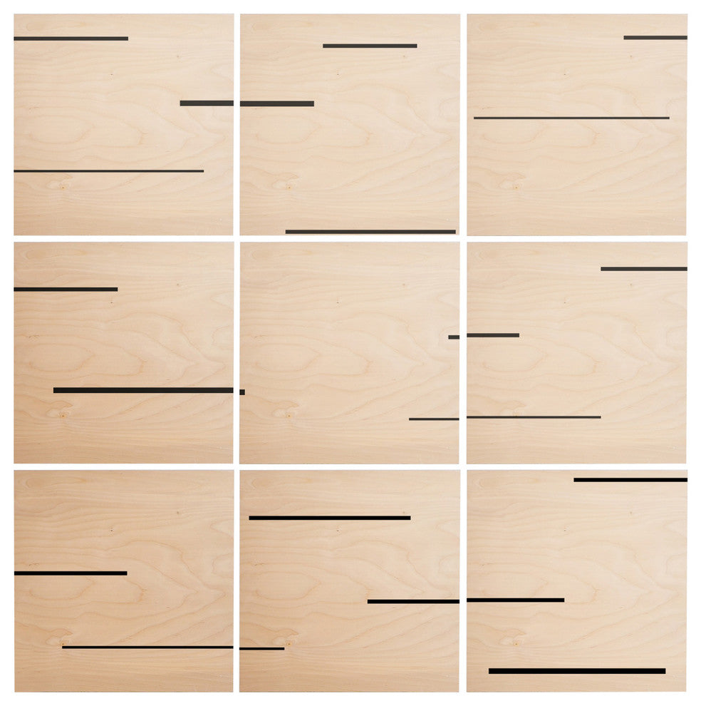 Deny Designs Kelly Haines Modern Lines Wood Wall Mural, 4'x4'
