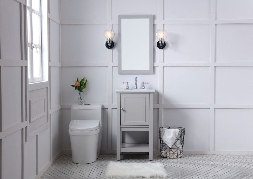Matilda 19" Single Bathroom Vanity Set, Gray