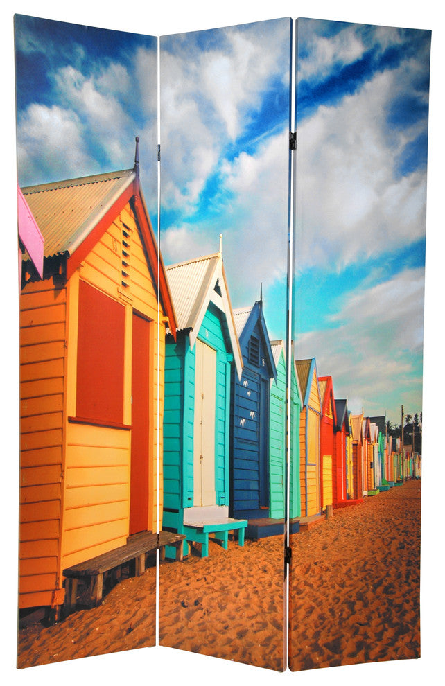 6'' Tall Double Sided Beach Cabana Room Divider