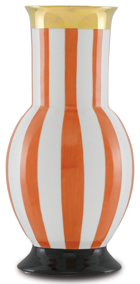 De Luca Coral Stripe Vase
