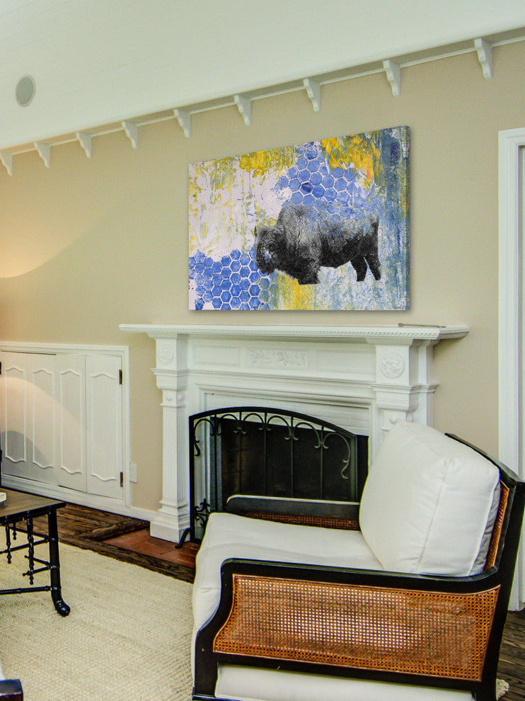 "Buffalo Honeycomb" Painting Print on Wrapped Canvas, 24"x16"