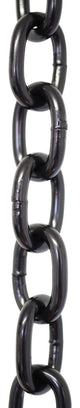 RCH Hardware Steel Standard Link Chandelier Chain, 3', Black, W30