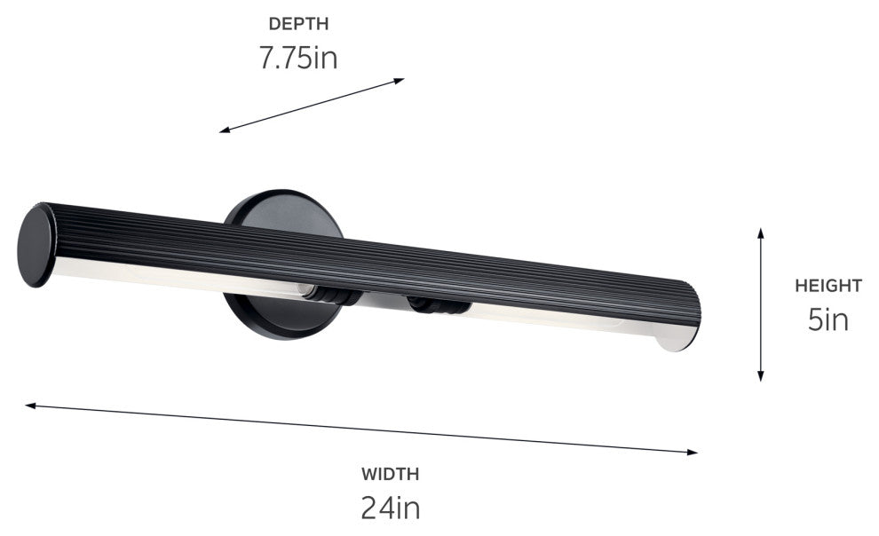 Midi 24" Picture Light, Black