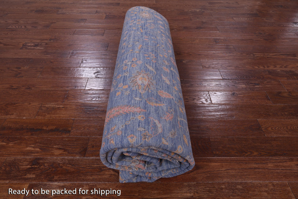 8' 11" X 11' 11" Persian Hand Knotted Ziegler Wool and Silk Rug Q6270