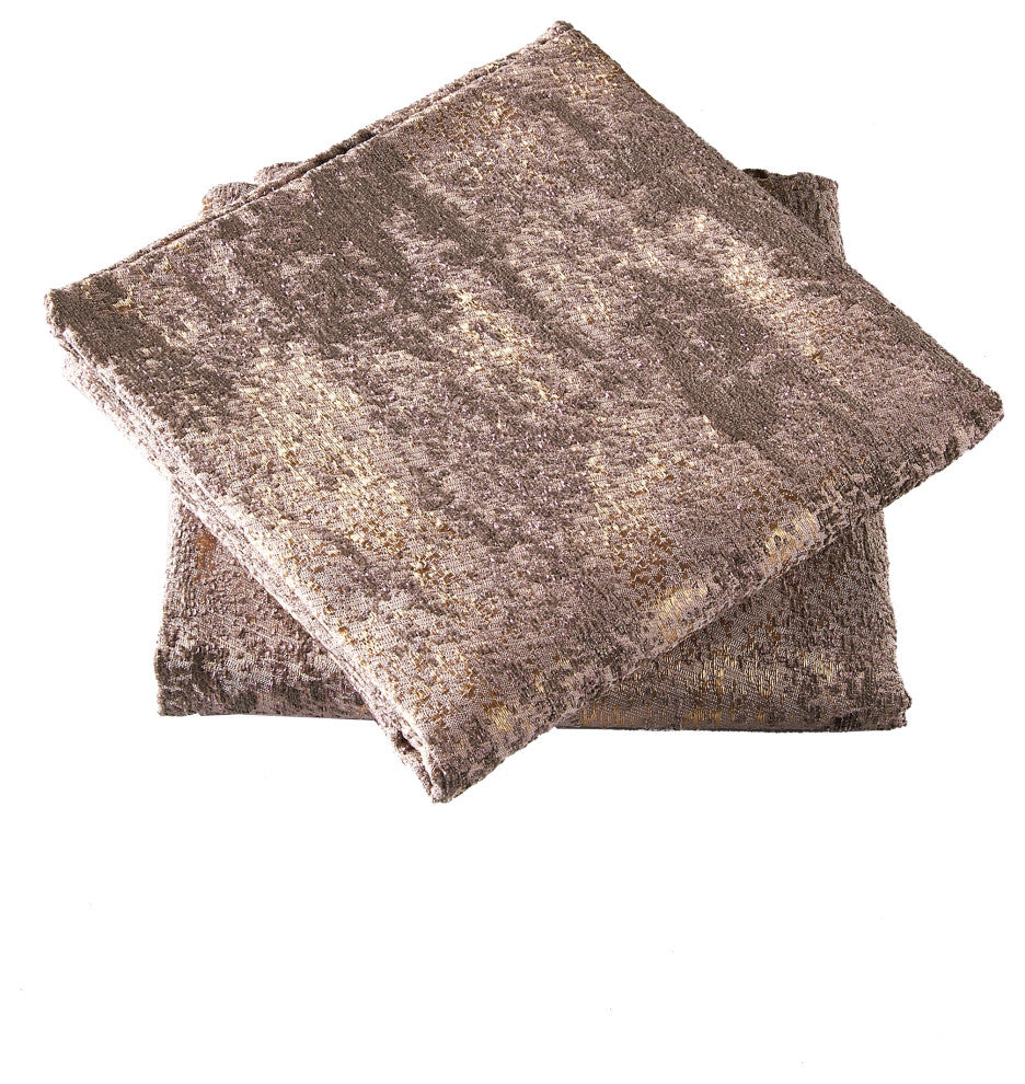 Kasula Jacquard Chenille Pillow Cover 2 Piece Set, Light Brown, 14" X 26"