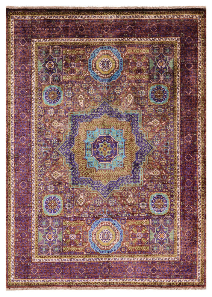 Handmade Mamluk Wool Rug 5' 1" X 6' 10" - Q12242
