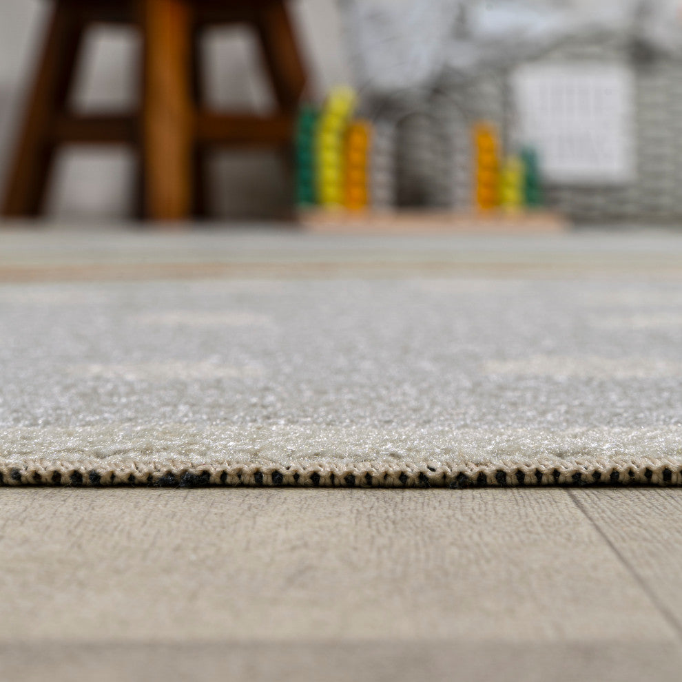 Minha Rainbow Dot Machine-Washable Area Rug, 2 X 8