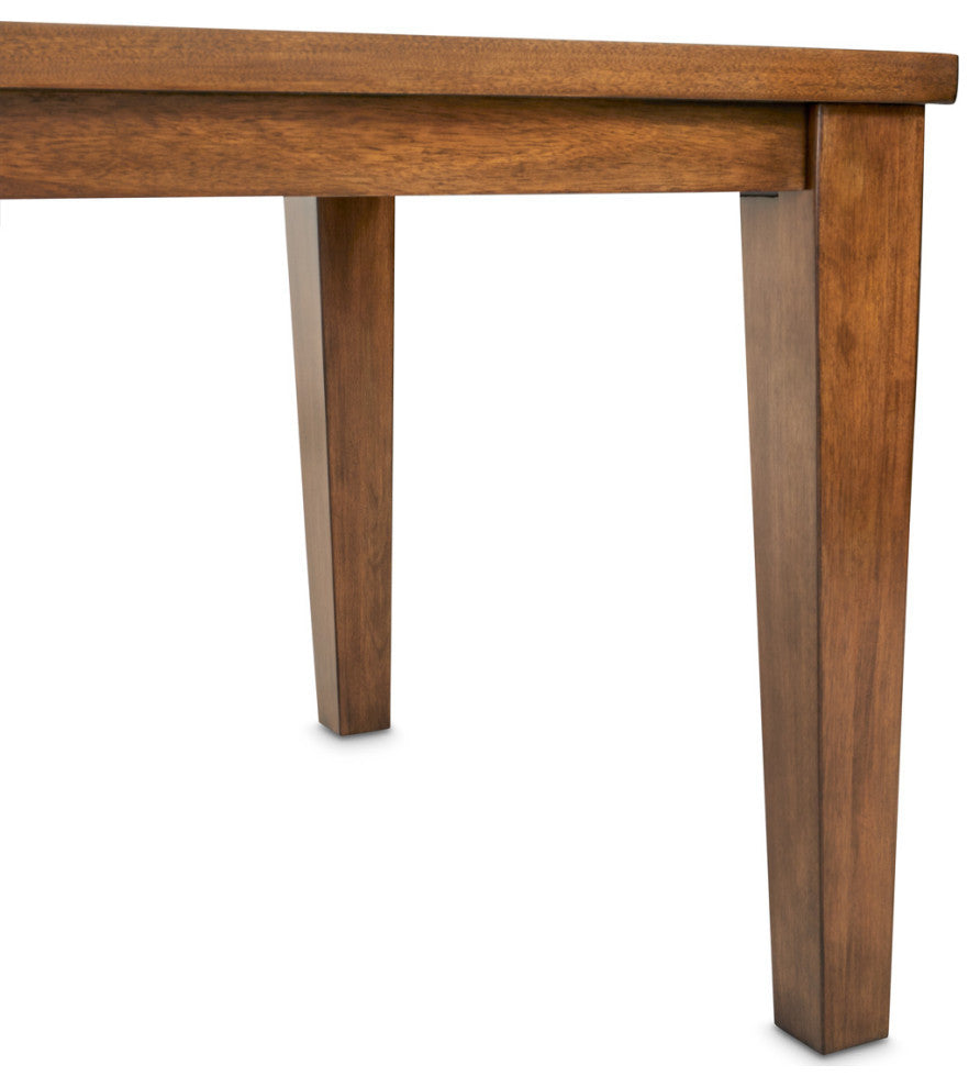 Brooklyn Walk Rectangular Wood Dining Table, Burnt Umber Brown