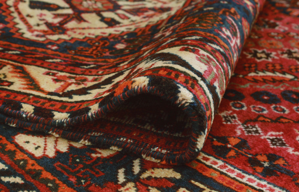 Fine Vintage Distressed Alirio Red Rug
