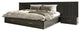 Modrest Manchester- Platform Dark Grey Bed With Two Nightstands, Eastern King