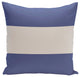 Big Stripe, Horizontal Decorative Pillow, Dazzling Blue, 18"x18"