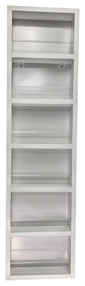 Citrus White Enamel On the Wall Spice Rack 42"h x 14"w x 4.5"d