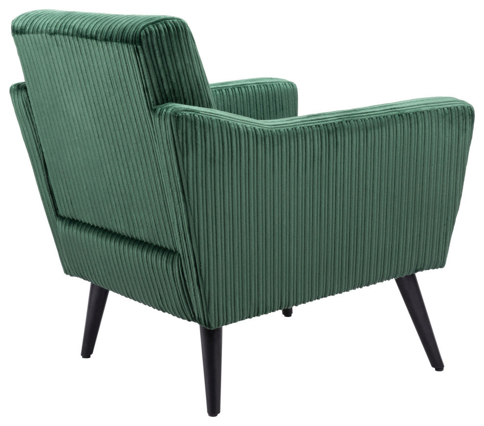 Accent Chair, Fabric, Wood, Green, Black, Living Lounge Cafe Lobby Hospitality